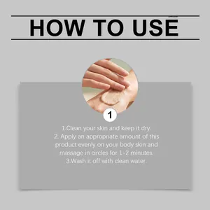 Instructions détaillées pour l'application du gommage corporel et étapes de massage