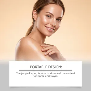 Peau lisse et éclatante après gommage au miel avec un emballage en pot portable idéal