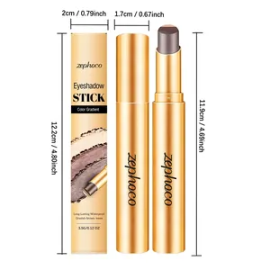 Zephoco matter Verlaufs-Lidschattenstift mit Maßangaben und Verpackungsschachtel