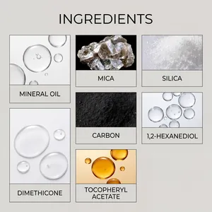 Detailed list of high-quality ingredients for shimmer long-lasting eye shadow stick.