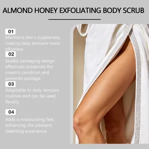 Gros plan sur des jambes lisses en peignoir illustrant les bienfaits du gommage au miel