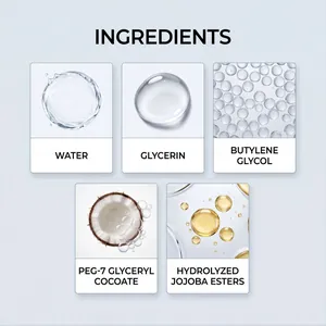 Detalles de los ingredientes del removedor de pegatinas con glicerina y ésteres de jojoba