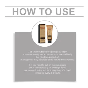 Guide d'application étape par étape pour la crème solaire au suif de bœuf SPF 50 visage et corps