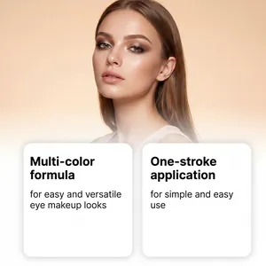 Vista dettagliata dell'ombretto luccicante su una modella professionista.