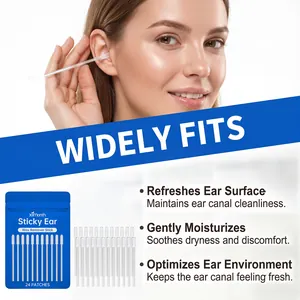 Detail view of Ximonth sticky ear wax remover sticks showing usage and benefits