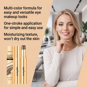 Zephoco dual-color eyeshadow stick in golden-brown tones for professional gradient eye makeup