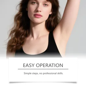 Gentle body hair removal cream detail showing smooth skin results and easy operation