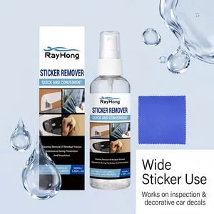 Spray quita pegatinas RayHong 100ml con paño para calcomanías de coche y residuos