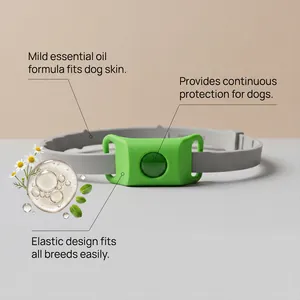 Détail du collier anti-puces pour chiens avec une formule d'huiles essentielles