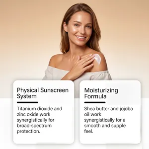 Femme appliquant une crème solaire physique au beurre de karité pour protéger sa peau
