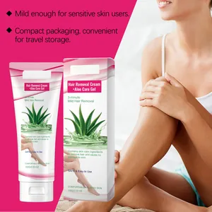 Gentle 3-minute hair removal cream with aloe gel for sensitive skin 100g detail view
