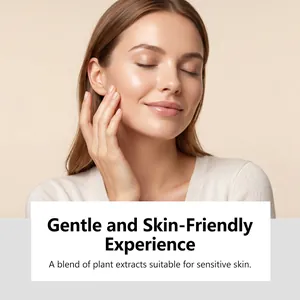 Crème hydratante au suif pour peau sensible sur une peau féminine saine et éclatante