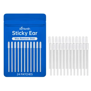 Ximonth Sticky Ear Wax Remover Stick with 24 patches for gentle ear canal cleaning