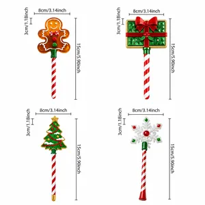 Guida alle dimensioni per oggetti di scena natalizi da 15cm con albero, fiocco e pan di zenzero