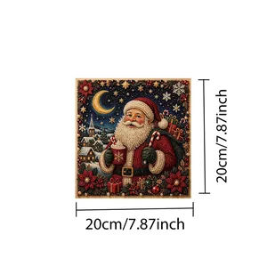 Pintura de diamante DIY Papá Noel, arte pegatinas perlas 20x20cm decoro Navidad