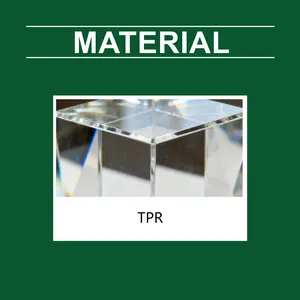 Close-up detail of high-quality clear TPR material for Christmas surprise calendar toy