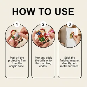 Guide détaillé étape par étape pour créer un aimant de diamant Père Noël DIY
