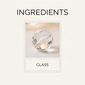 Macro view of high-quality transparent faceted glass bead for DIY Christmas tree kit