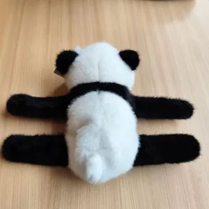 Pulsera panda de peluche suave para muñeca de niños y decoración de coche.