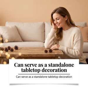 Pigne naturali decorative dal kit di creazione del faro su tavolo in legno