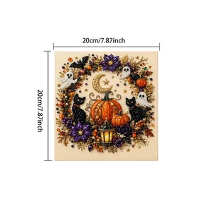 Vista dettagliata di un kit per pittura a diamante 3D 20x20cm a tema Halloween