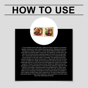 Instructional guide for Halloween 3D DIY diamond art kit showing usage scenarios