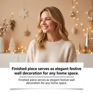 Elegant festive wall decoration showcase from the DIY diamond painting kit lifestyle