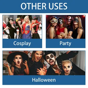 Applications of solid tooth glue for Halloween cosplay and party makeup scenes.