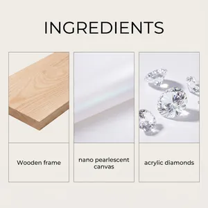 Comprehensive materials for Christmas DIY painting kit with wooden frame and nano canvas