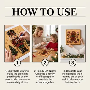 Guide on how to use the Christmas pearl painting art set for home holiday decoration