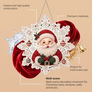 Detailed Christmas Santa Claus pearl diamond painting kit for multi-scene home decor