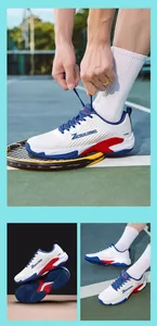 Chaussures de tennis respirantes avec amorti et semelle antidérapante pour entraînement sportif