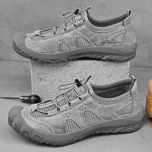 Chaussures d'extérieur respirantes pour hommes avec bout fermé et semelle souple flexible