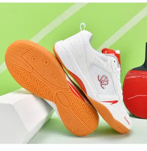 Chaussures de tennis de table pro avec semelle en gomme antidérapante et mesh