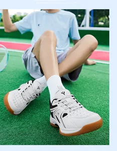 Chaussures de badminton professionnelles pour hommes avec mesh respirant et semelles gomme