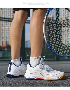 Chaussures de badminton professionnelles avec boucle rotative pour le sport plein air.