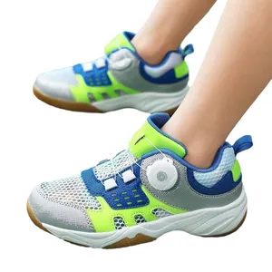 Atmungsaktive Mesh-Badmintonschuhe für Kinder mit rutschfester Gummisohle für Jungen