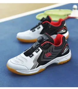 Vue détaillée de chaussures de badminton respirantes pour hommes avec boucle rotative