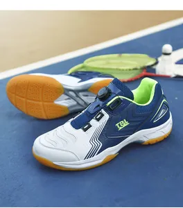 Chaussures de badminton professionnelles pour hommes avec fermeture rotative