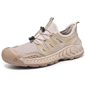 Scarpe sportive da esterno in mesh traspirante da uomo con sistema di allacciatura rapida