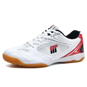 Chaussures de Tennis de Table Professionnelles Respirantes Baskets d'Entraînement de Badminton Légères Antidérapantes Tennis pour Hommes Femmes
