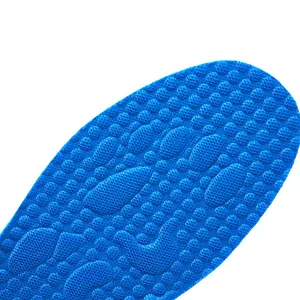 Semelle intérieure de sport bleue respirante pour chaussures de badminton avec texture