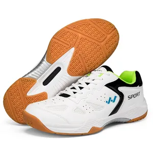 Chaussures Professionnelles de Badminton Tennis Respirant Absorption des Chocs Baskets Antidérapantes Hommes Femmes Semelle en Gomme