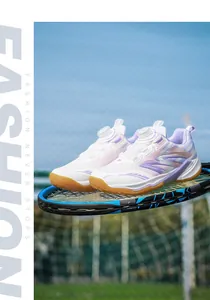 Scarpe da badminton professionali traspiranti con chiusura a rotella su racchetta