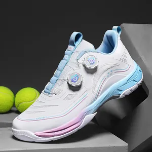 Chaussures de Badminton Professionnelles 8208 Avec Boucle Rotative Semelle en Carbone Respirant Chaussures de Tennis Sport pour Hommes Femmes