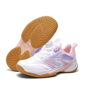 Scarpe da badminton per bambini traspiranti con sistema di allacciatura a rotella