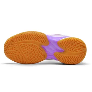 Children's indoor badminton court shoe featuring a durable non-slip rubber outsole design