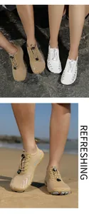 Detailansicht der atmungsaktiven Wasserschuhe für Strand und Outdoor-Aktivitäten geeignet.