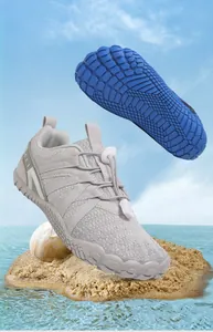 Close-up of children's anti-slip sports shoes with flexible textured rubber sole