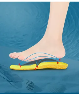 Detail view showing the three-point arch support system of the children's sports shoe